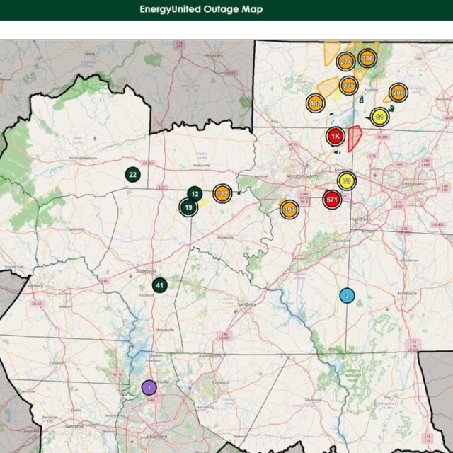 EnergyUnited is experiencing scattered power outages as severe storms move through our service area this evening. High winds have caused damage in some locations, including fallen trees, broken poles and downed power lines. Crews are actively responding and working to restore service to affected members as safely, quickly and efficiently as possible. 

As a reminder, stay far away from any downed power line and always assume it is energized. Report safety hazards and outages to EnergyUnited through the My EnergyHub app or by calling 1-800-EUNITED (1-800-386-4833). 

Thank you for your patience and understanding as our crews work to restore power safely and quickly.